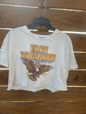 Free Dreamer Graphic Crop Tee originality